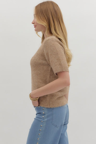 Ultrasoft Short Sleeve Knit Top