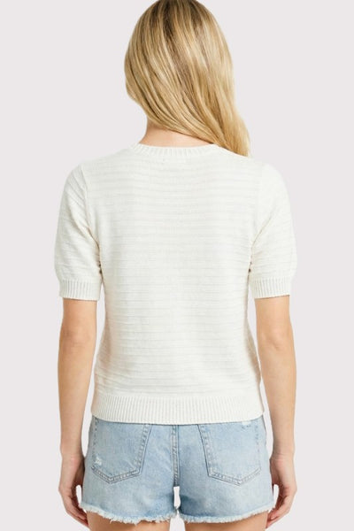 Textured Stripe Knit Top