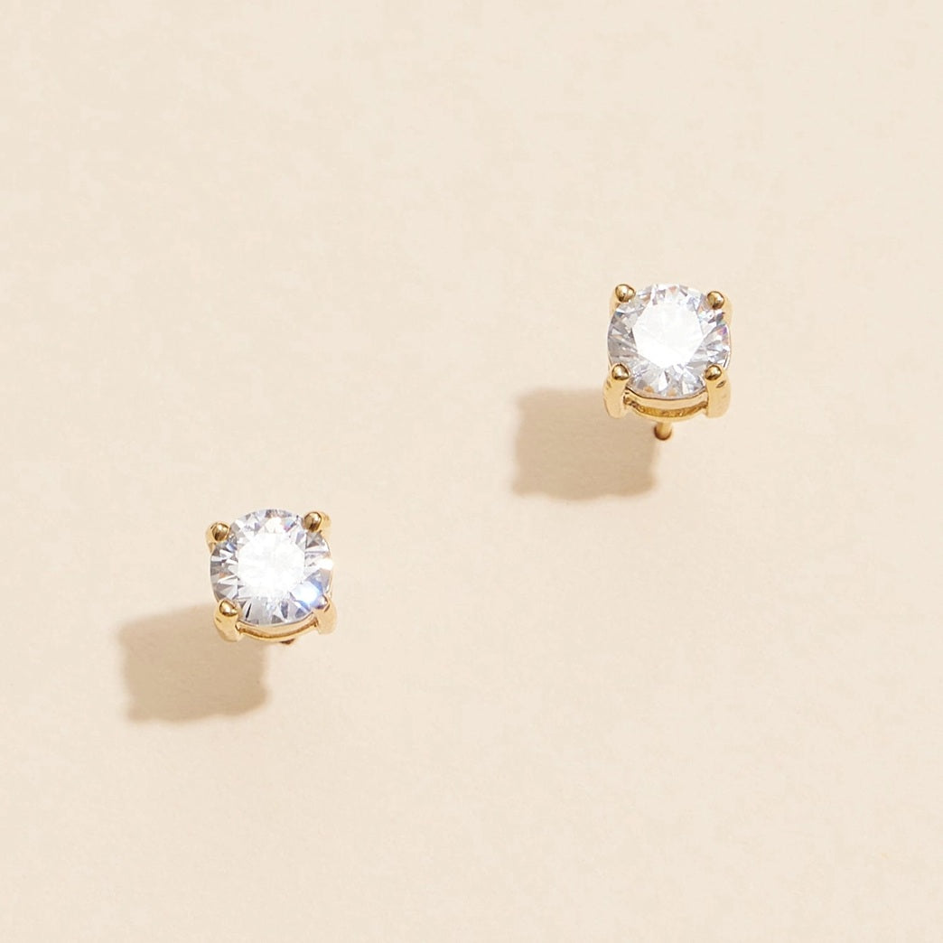 18K Gold Dipped 6mm Stud Earrings