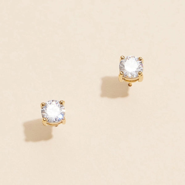 18K Gold Dipped 6mm Stud Earrings