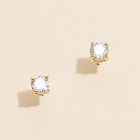 18K Gold Dipped 6mm Stud Earrings