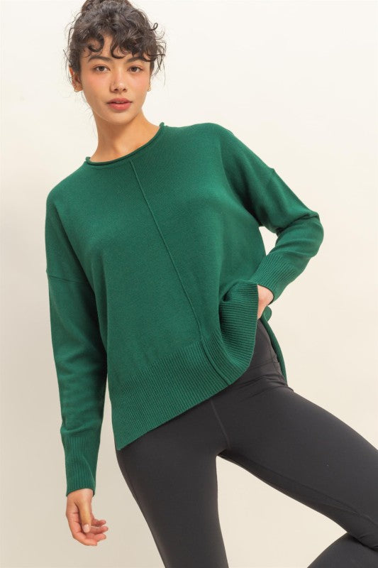 Seamed Girlfriend Sweater - 2 Colors