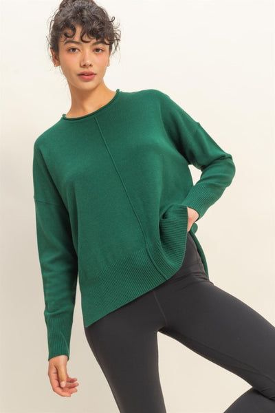 Seamed Girlfriend Sweater - 2 Colors