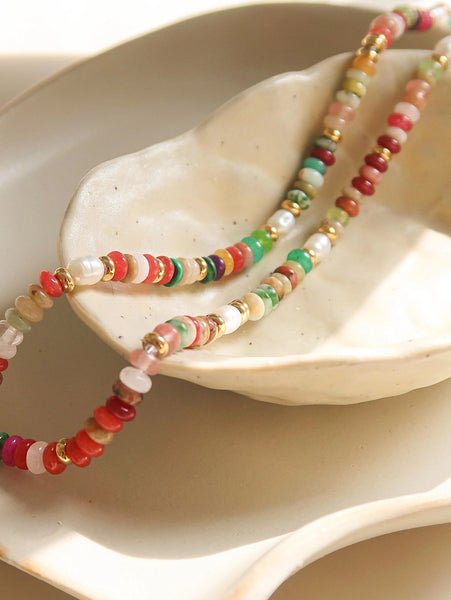Boho Multicolor Beaded Necklace