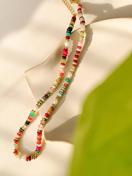 Boho Multicolor Beaded Necklace