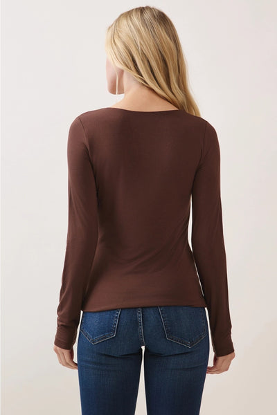 Long Sleeve Scoop Neck Top
