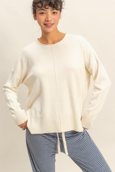 Seamed Girlfriend Sweater - 2 Colors