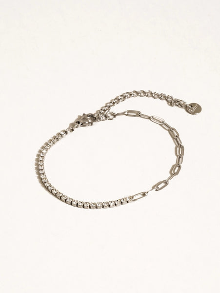18K Gold Dipped Tennis Chain Link Bracelet