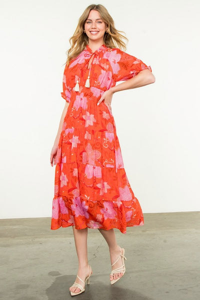 Hibiscus Tiered Maxi Dress