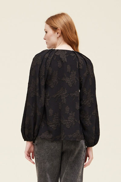 Jacquard Flower Blouse - FINAL SALE