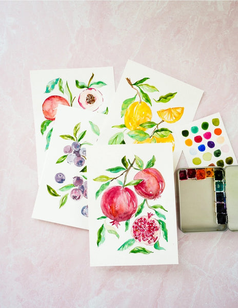 All-In-One Watercolor Fun Kit - Fruit
