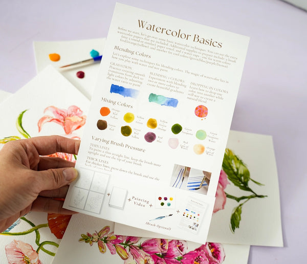 All-In-One Watercolor Fun Kit - Blooms