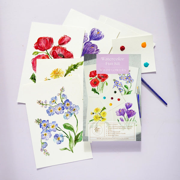 All-In-One Watercolor Fun Kit - Wildflowers