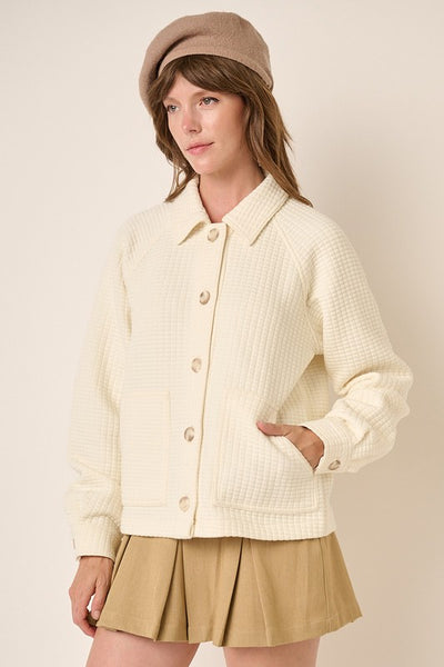 Waffle Knit Textured Jacket