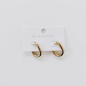 WATERPROOF Oval Hoop Earrings