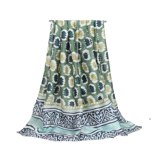 Ikat Border Print Scarf