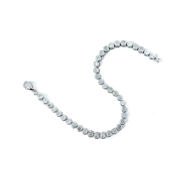WATERPROOF Gold Dipped Frosted Tennis Bracelet