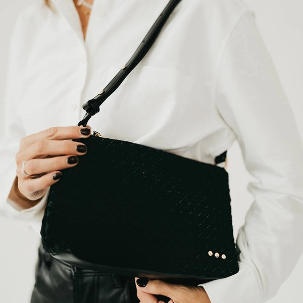 Harper Basketweave Shoulder Bag