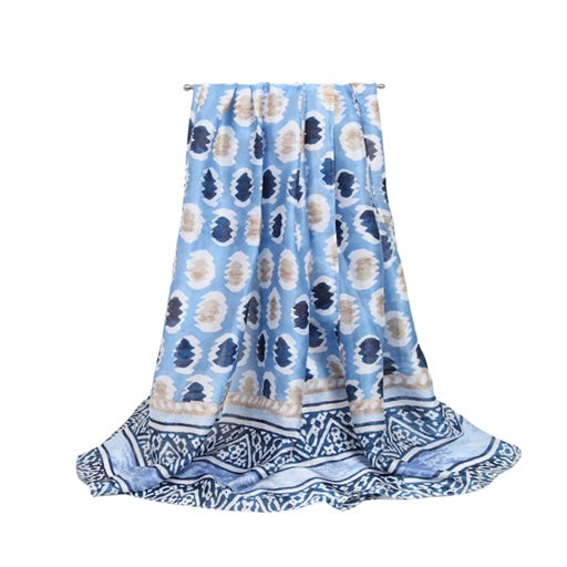 Ikat Border Print Scarf