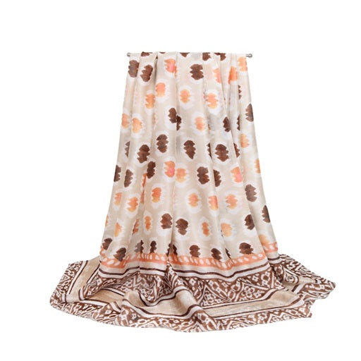Ikat Border Print Scarf