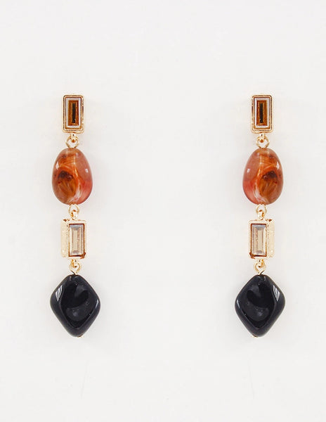 Geo Glass Beads Earrings