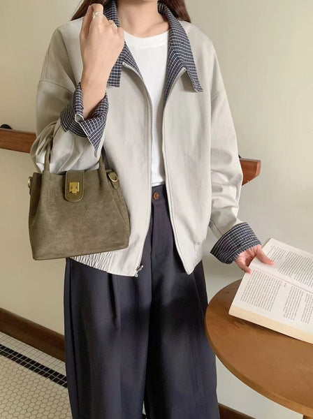 Mini Vegan Suede Bucket Bag