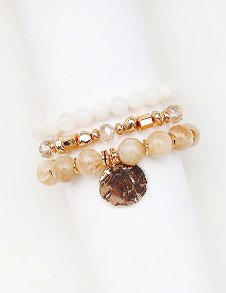 3 Row Beaded Bracelet Set