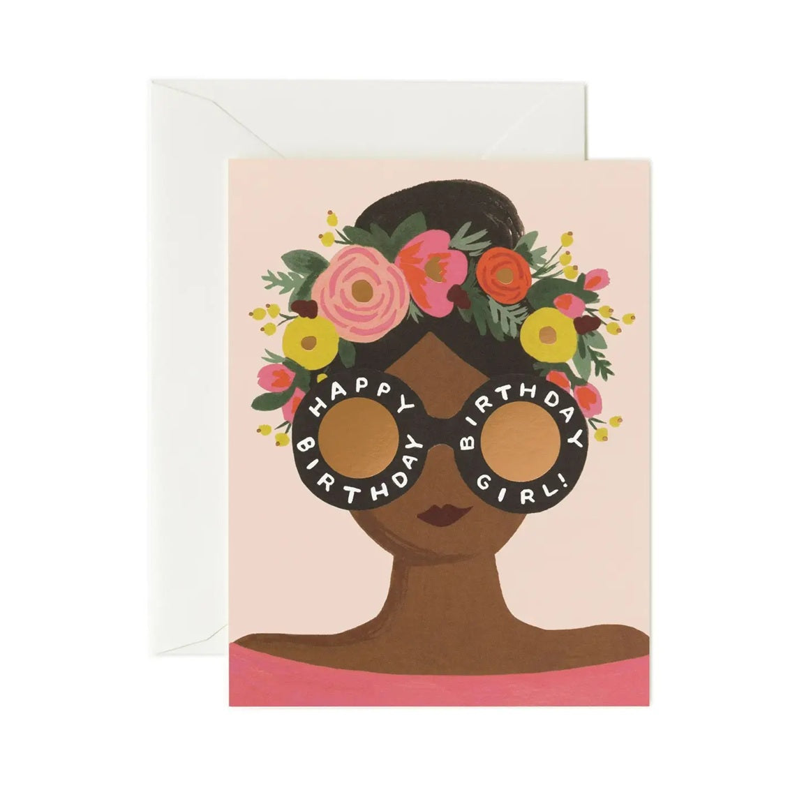 Flower Crown Birthday Girl Card
