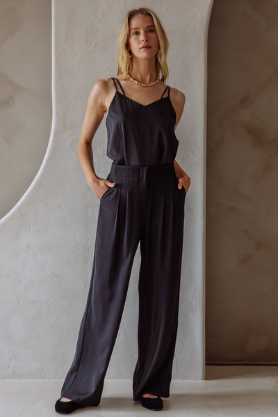 Pleated Wide Leg Pants