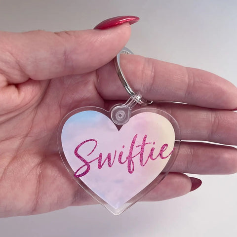 Swiftie Heart Acrylic Keychain