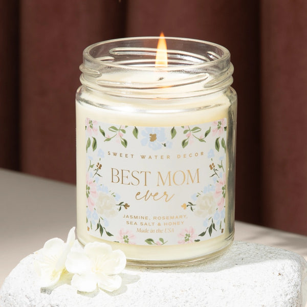 Best Mom Ever Flower Soy Candle