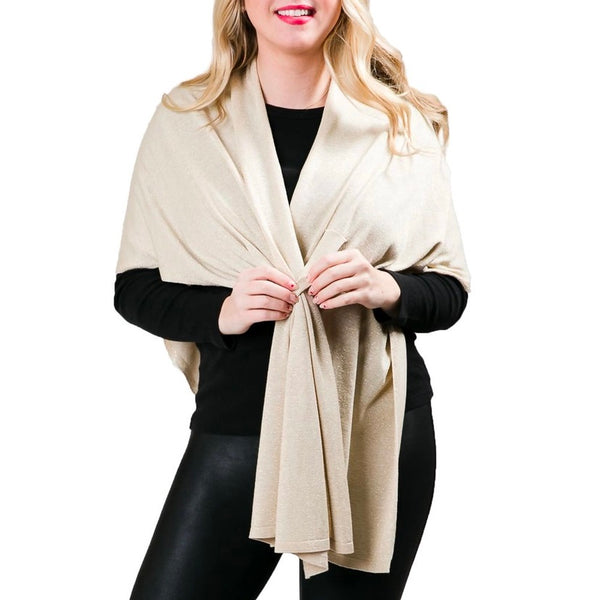 Draped Keyhole Wrap Shawl - 2 Colors