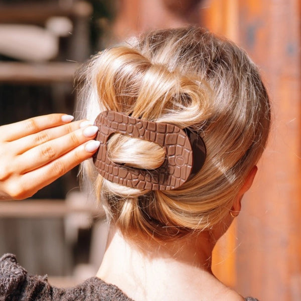 Teleties Flat Round Hair Clip - Large