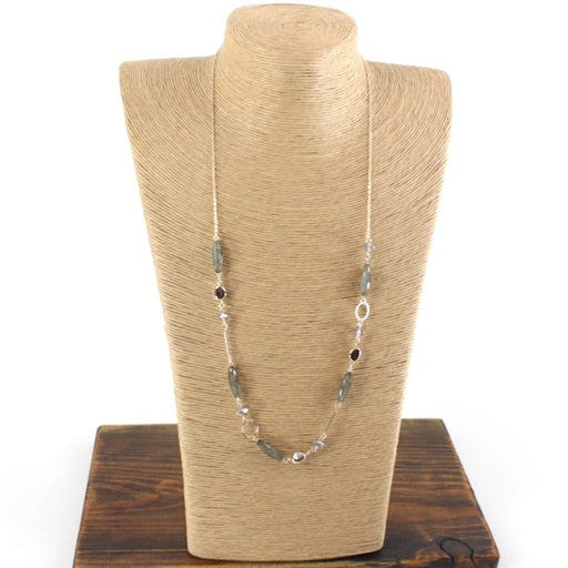 Glass Bead Link Necklace