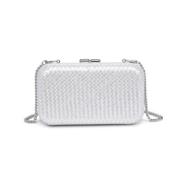 Anna Metallic Basketweave Clutch