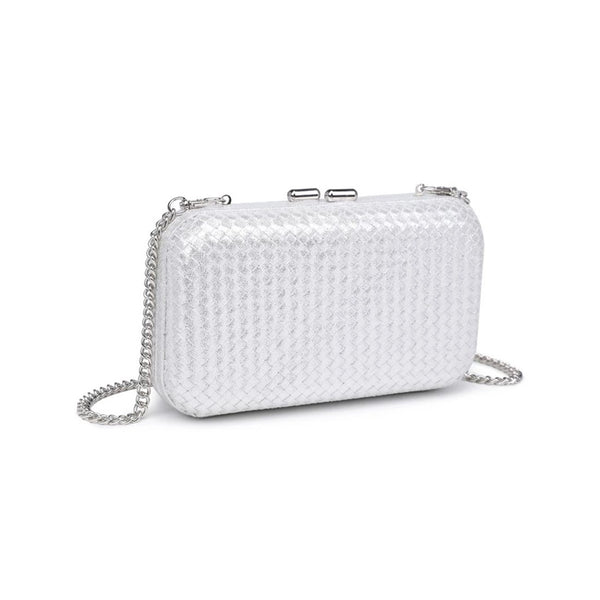 Anna Metallic Basketweave Clutch