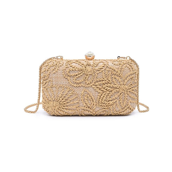 Carter Floral Raffia Clutch