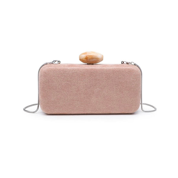 Dustin Faceted Stone Clutch