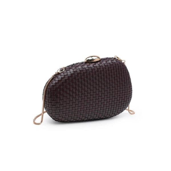 King Basketweave Oval Clutch