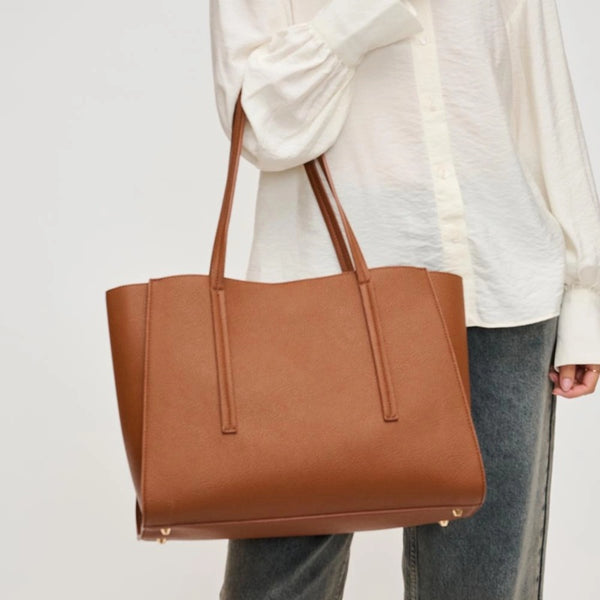Gabby Pebbled Vegan Leather Tote Bag