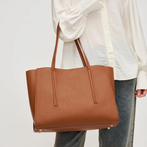 Gabby Pebbled Vegan Leather Tote Bag