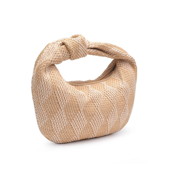 Tracy Diamond Straw Knot Clutch