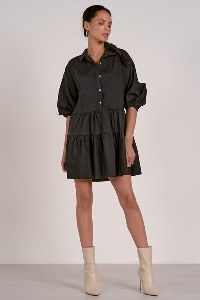 Poplin Tiered Dress