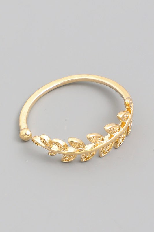 Gold Dipped Leaf Ring