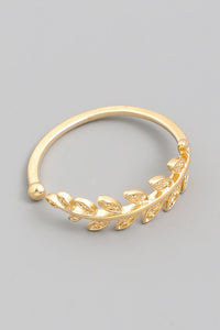 Gold Dipped Leaf Ring
