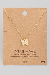 18K Gold Dipped Butterfly Necklace