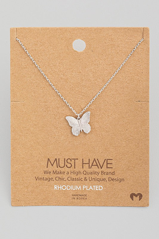 18K Gold Dipped Butterfly Necklace