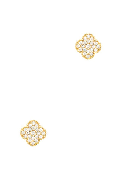 Gold Dipped Clover Earrings