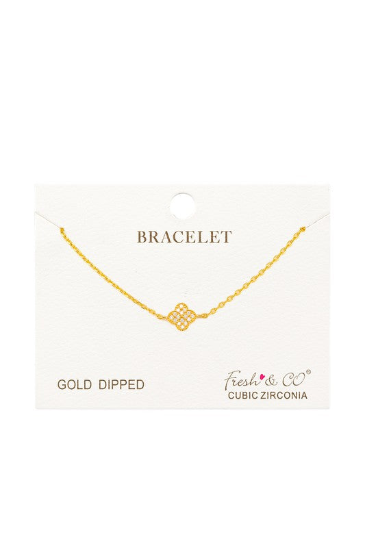 Gold Dipped Clover Bracelet