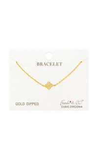 Gold Dipped Clover Bracelet